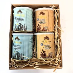 Dárková sada řeckých surových medů , 4x 250g, MELIGYRIS