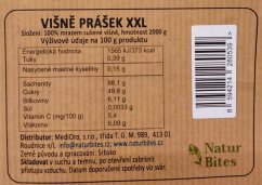 Višně lyofilizované-prášek (sušené mrazem) 2000 g, NaturBites