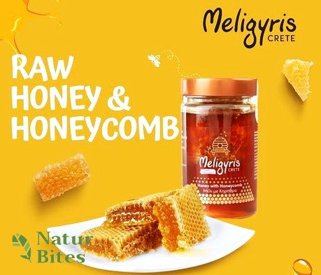 Řecký med horský "Surový s pláství", květový 450 g, Meligyris