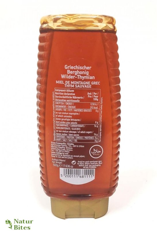 Řecký horský med "Divoký tymián", květový, plastová dóza 500 g, MELIGYRIS