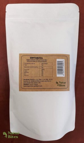 Erythritol 500 g, přírodní sladidlo 0 kalorií, NaturBites