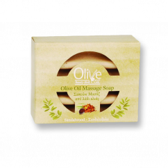 Olivové Masážní mýdlo Santalové dřevo 100 g