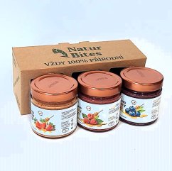 Dárková sada ochucených medů "Les a Zahrada", 3x 280 g