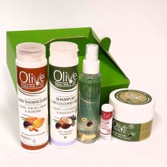 Kosmetická dárková sada "Vlasy a tělo pro ženu", Olive