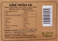 Višně lyofilizované-prášek 1000 g, NaturBites