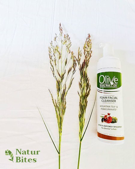 OLIVE Čisticí pěna na obličej Horský čaj a Granátové jablko 150 ml