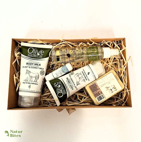 Kosmetická dárková sada "Olivová péče s oslím mlékem", Olive